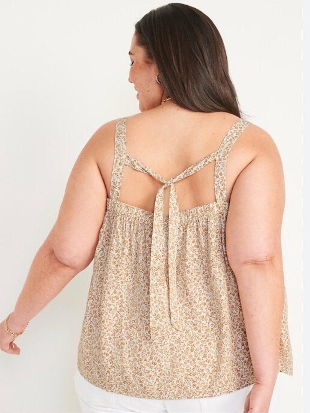 Old Navy Tie Back Floral Cami Swing Tank Top - XL